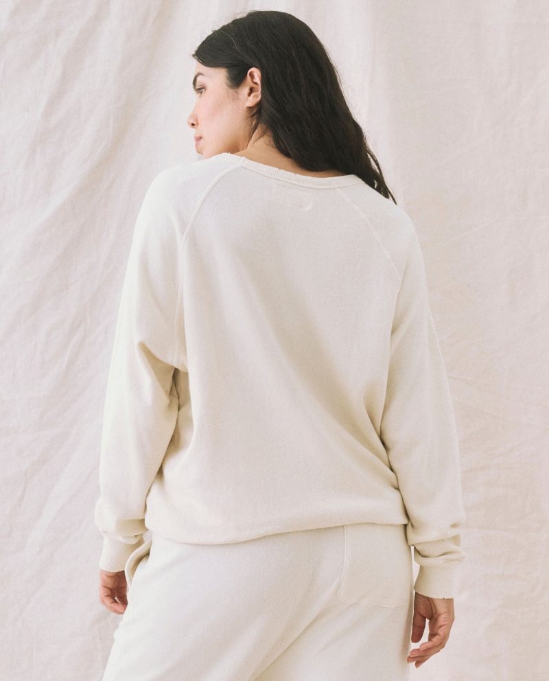 The College Sweatshirt. Solid -- Washed White - Image 2