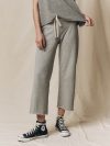 The Wide Leg Cropped Sweatpant. -- Varsity Grey