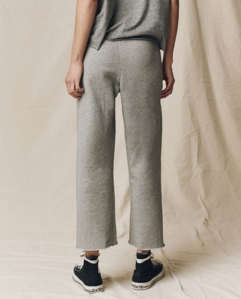 The Wide Leg Cropped Sweatpant. -- Varsity Grey - Image 2