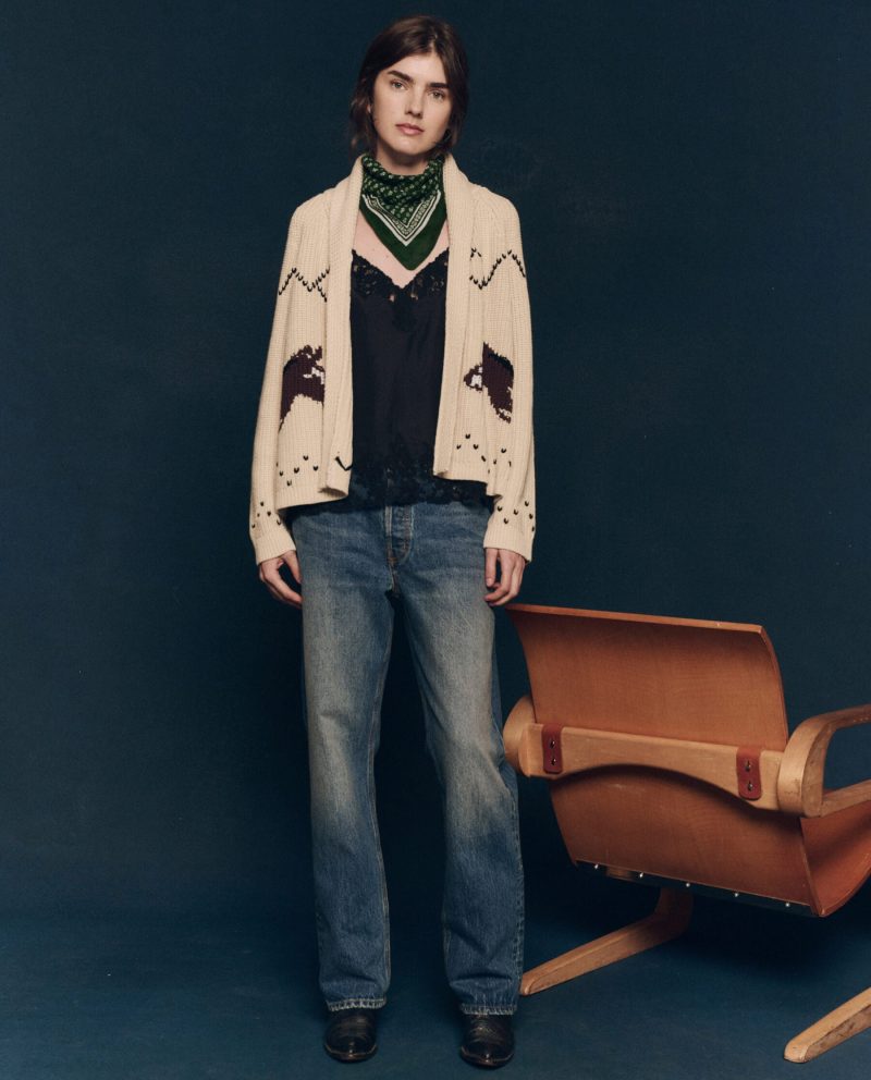 The Horse Lodge Cardigan. -- Cream - Image 3