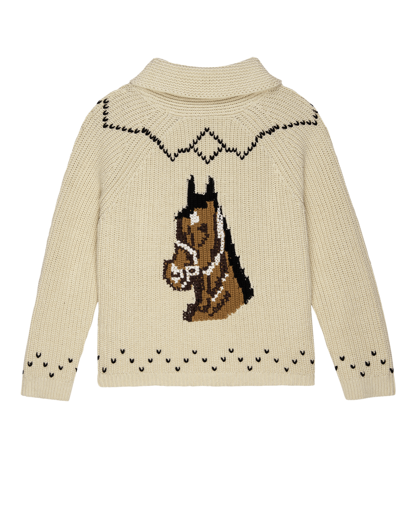 The Horse Lodge Cardigan. -- Cream - Image 6