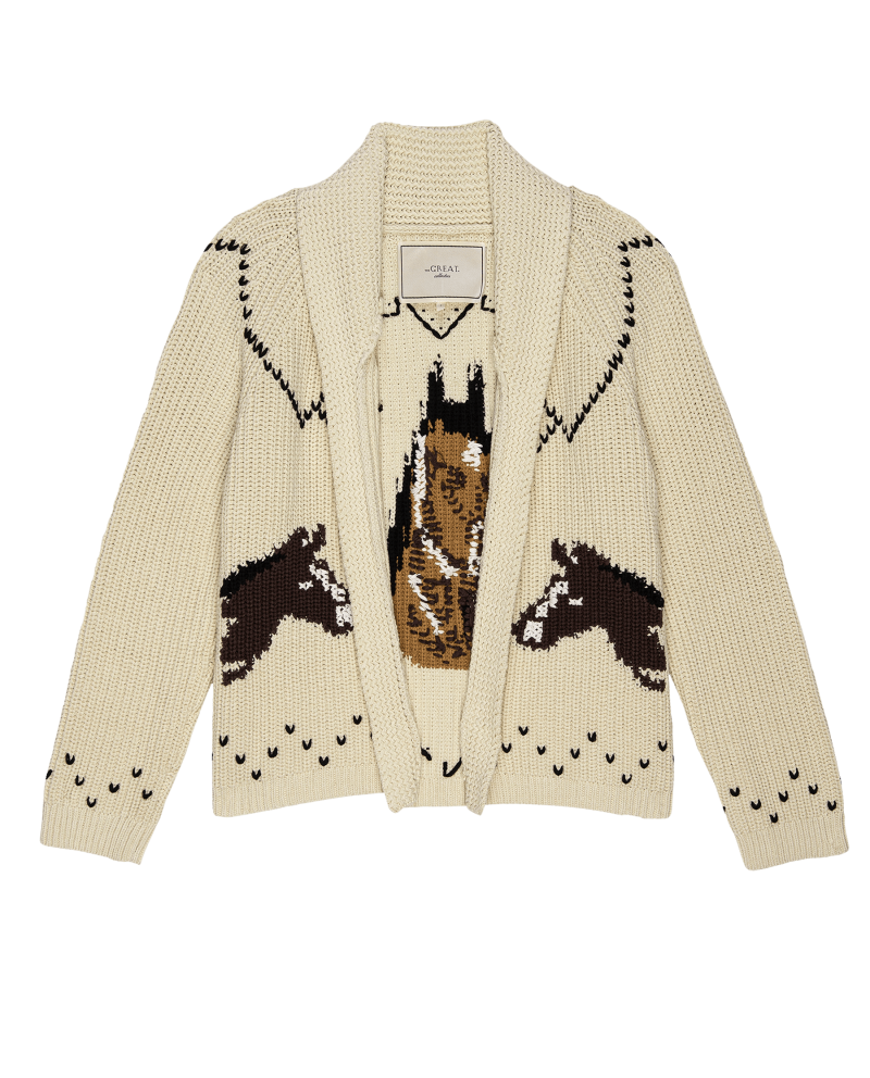 The Horse Lodge Cardigan. -- Cream - Image 5
