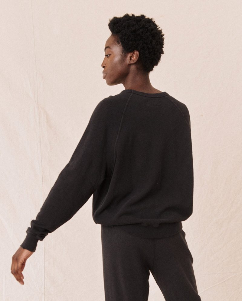 The College Sweatshirt. Solid -- Almost Black - Image 4