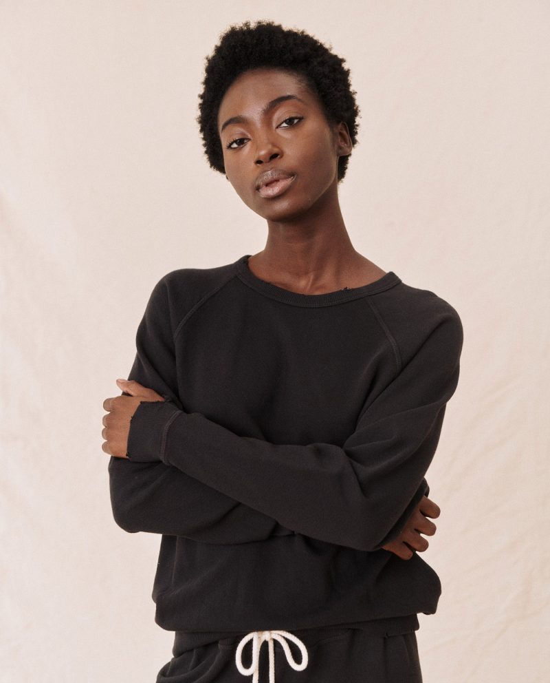 The College Sweatshirt. Solid -- Almost Black - Image 3