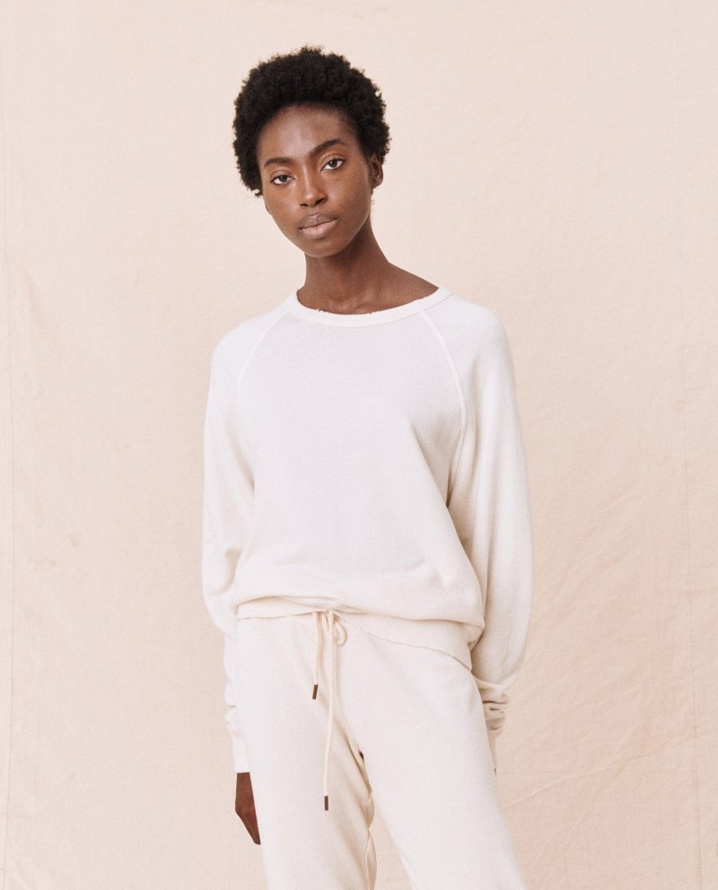 The College Sweatshirt. Solid -- Washed White - Image 3