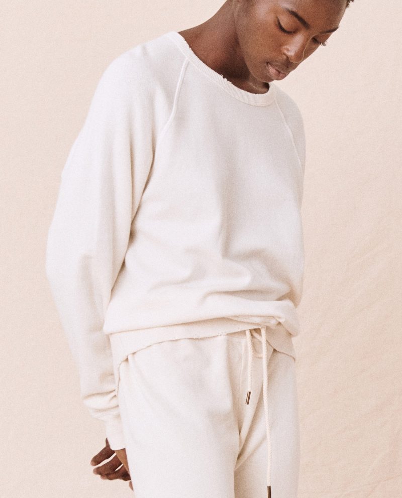 The College Sweatshirt. Solid -- Washed White - Image 4